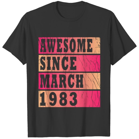 March 1983 vintage retro birthday T Shirts