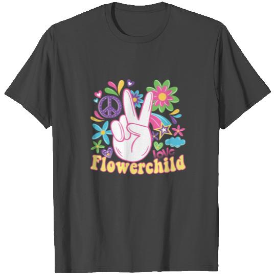 Hippie Peace Groovy FlowerPower Boho Woodstock T Shirts