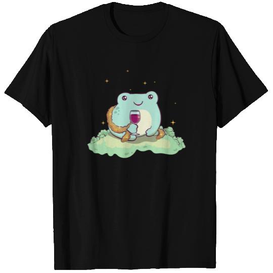 Boujee Aesthetic Kawaii Frog Wine Bougie T Shirts