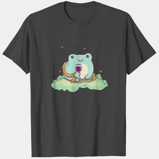Boujee Aesthetic Kawaii Frog Wine Bougie T Shirts