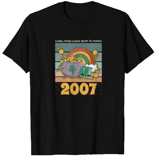 St Patricks Day Birthday T Shirts, Born Lucky in