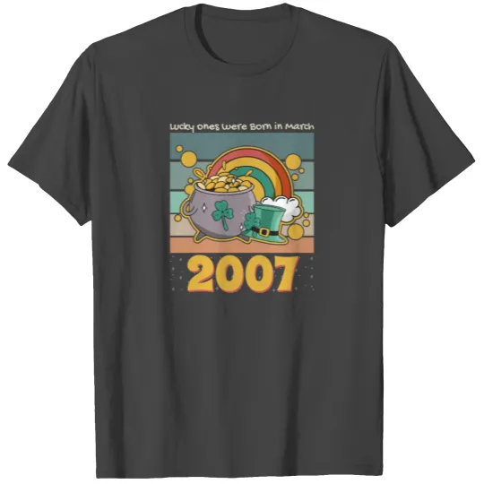 St Patricks Day Birthday T Shirts, Born Lucky in