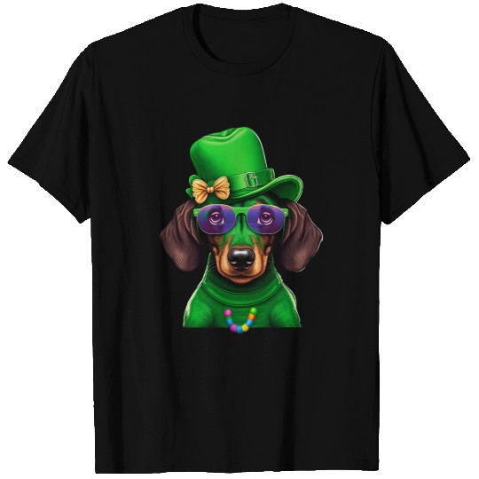St. Patricks Day Dachshund Wiener Dog Shamrock T Shirts