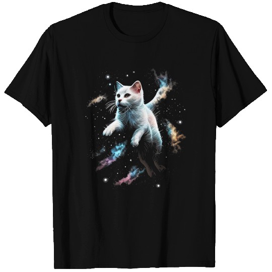 Space Cat on Galaxy T Shirts