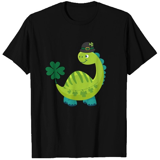 Kids St Patricks Day Boys Girls Kids Brontosaurus T Shirts