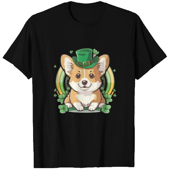 st patricks day - chibi corgi dog T Shirts