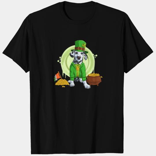 Dalmatian Puppy, Irish Flag, Gold, Shamrock Dog St T Shirts
