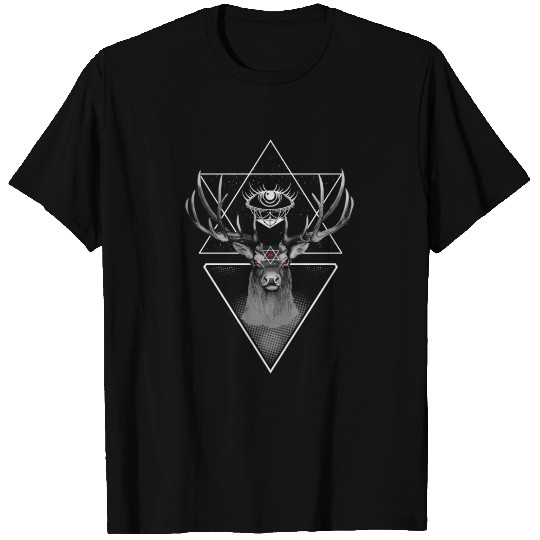 Witch Eye Evil Deer Pentagram Satanic Witchcraft T Shirts