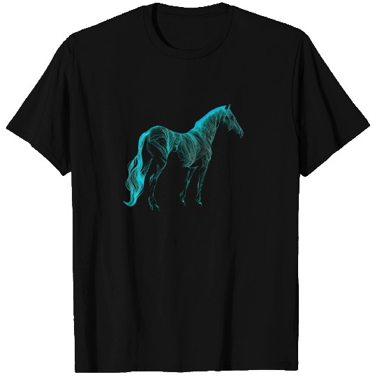 Turquoise Equestrian Art Horse Lover Western Rodeo T Shirts