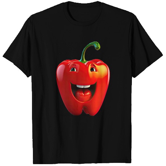 Cute little red bell pepper cartoon character T Shirts