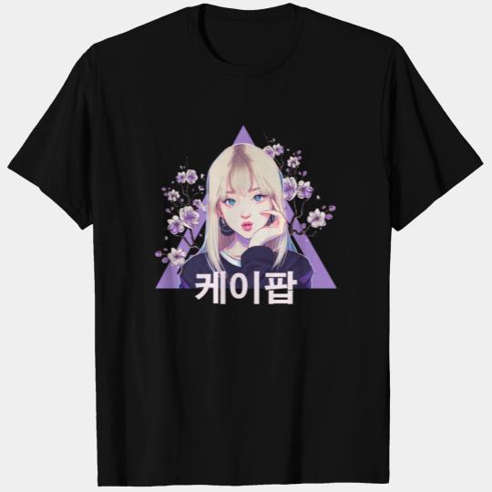 Kpop Girl Fan South Korean Pop Vaporwave Hangul T Shirts