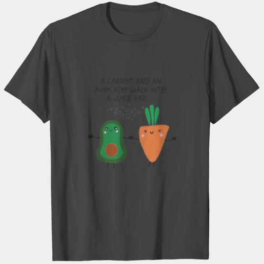 Funny Statement Juice Bar Carrot and Avocado Love T Shirts