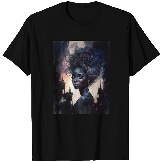 Black Nature Goddess - African American, Woodland T Shirts