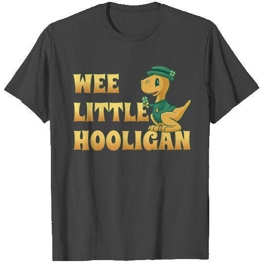 Wee Lil Hooligan loves Dinosaur St Patrick Day T Shirts