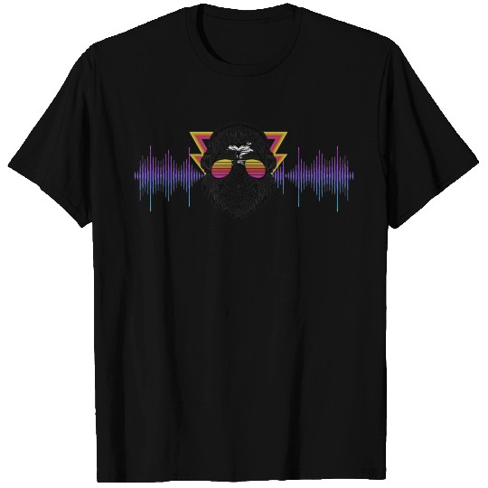 Cool gorilla listening to music T Shirts