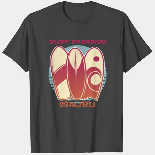 Malibu Surf Paradise California Surfing T Shirts