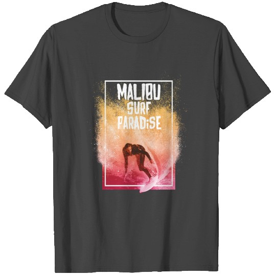 Malibu Surfing Ocean Beach Vacation T Shirts