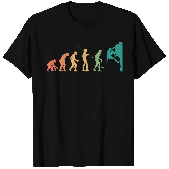 Evolution Graphic Climbing Climber Bouldering Boul T Shirts