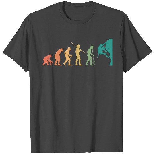 Evolution Graphic Climbing Climber Bouldering Boul T Shirts