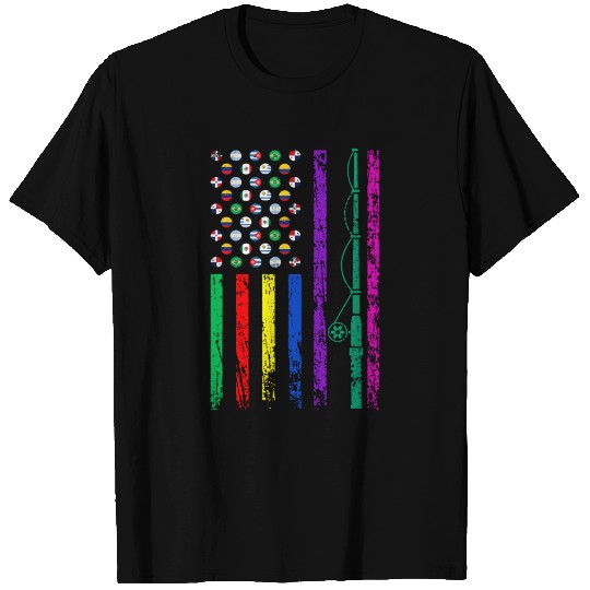 American Sports Flag Hispanic Heritage Month T Shirts