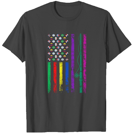 American Sports Flag Hispanic Heritage Month T Shirts