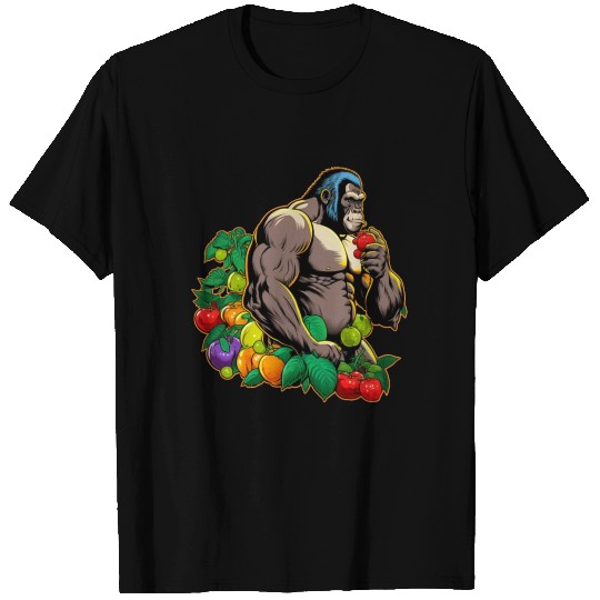 gorilla eating fruit T Shirts