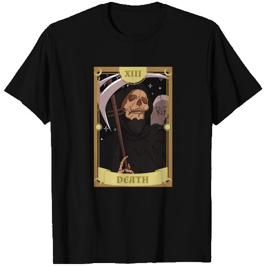 Anime Tarot Card Death Grim Reaper Occult Gothic W T Shirts