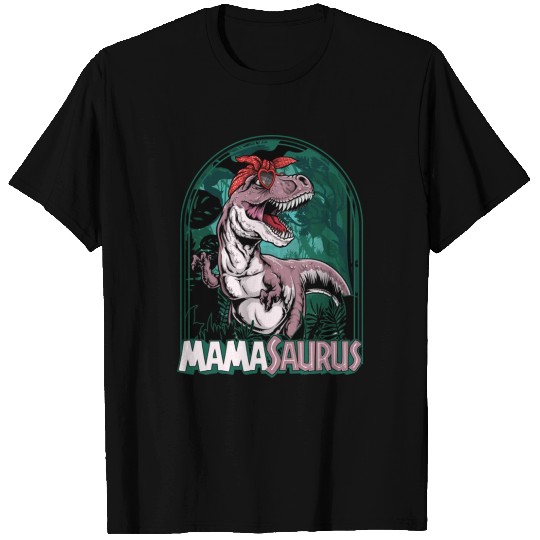 Mama saurus Dinosaur Mother's Day T Shirts