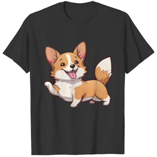 Happy Kawaii Corgi dog T Shirts