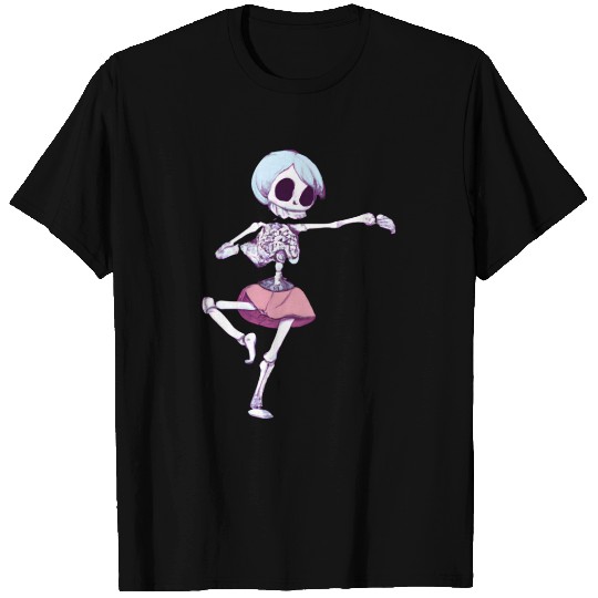 kawaii creepy skeleton girl original T Shirts