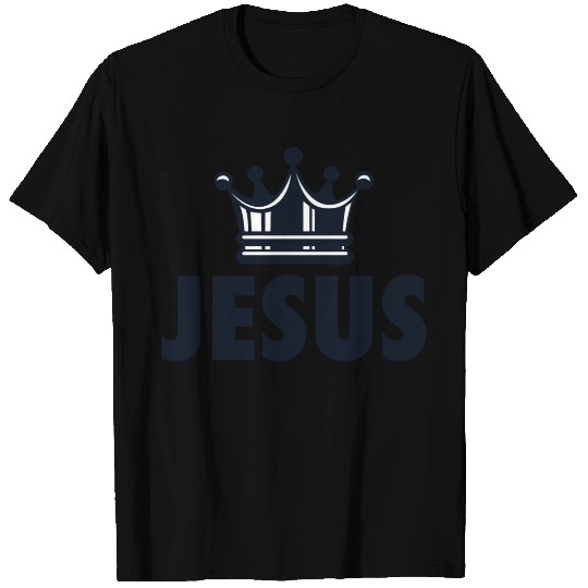 Jesus is king with crown. T Shirts
