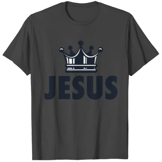 Jesus is king with crown. T Shirts