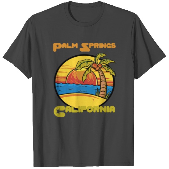 Palm Springs Sunset Vacation California Palm trees T Shirts