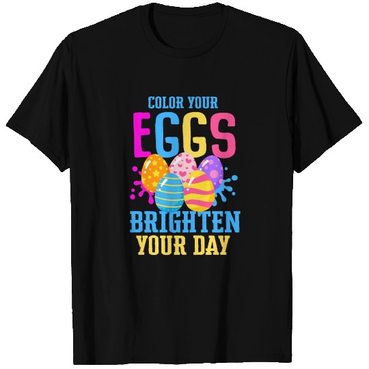 Easter Colorful Egg Dye Rabbit Egg Hunt T Shirts