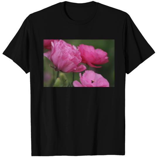 Closeup Deep Peony Pink Ranunculus T Shirts