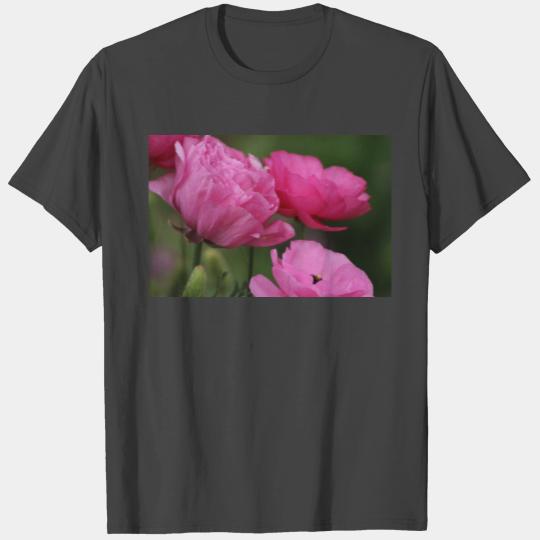 Closeup Deep Peony Pink Ranunculus T Shirts