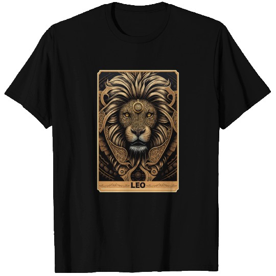 Leo Astrology Sign Lion Zodiac Tarot Card Occult W T Shirts