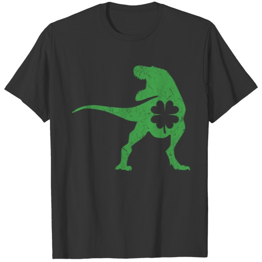 Tyrannosaurus T Rex Dinosaur St Patricks Day Irish T Shirts