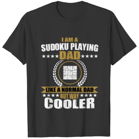 Sudoku Playing Dad For Men T Shirts