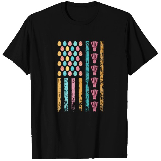 American Racquet Sports Flag Easter Egg Decor T Shirts
