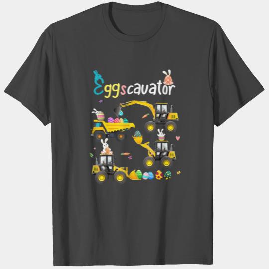 Construction Excavator Easter Day Egg Hunt for Boy T Shirts
