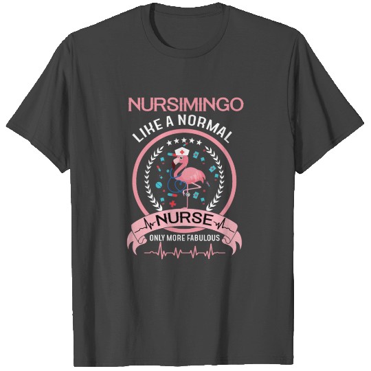 Nursimingo Funny Nurse Flamingo Nurses Week T Shirts