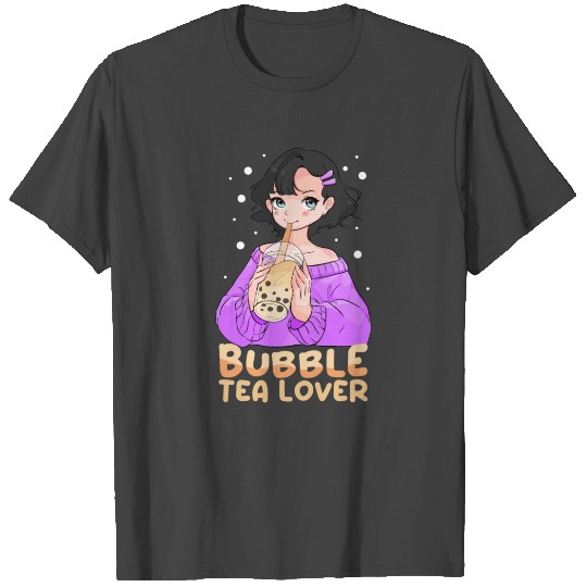Kawaii Anime Boba Milk Tea Tapioca Balls T Shirts
