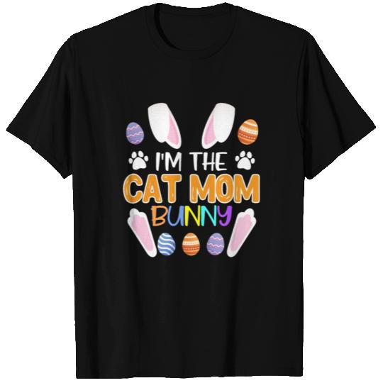 Cat lover Mom Bunny Easter Bunny Catfans T Shirts