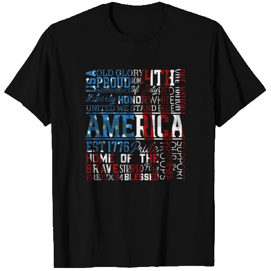 Patriotic Veteran USA Flag American Memorial Day T Shirts
