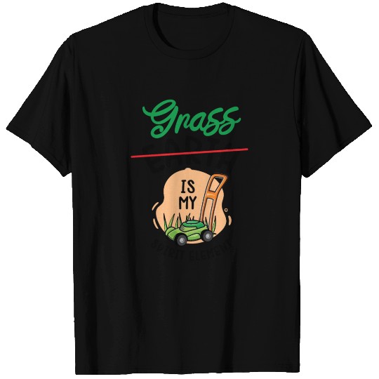 Lawn Mowing Earth Spirit Element Lawnmower T Shirts