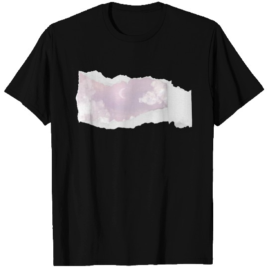 Purple Sky ripped paper T Shirts