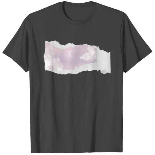Purple Sky ripped paper T Shirts