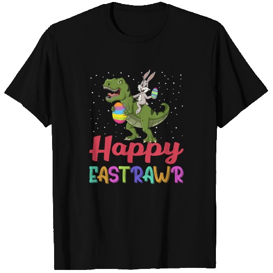 Dinosaur Bunny Happy Easter Sunday T Shirts