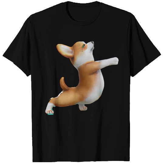 Corgi dog in yoga pose T Shirts